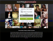 Tablet Screenshot of masterpersonals.com